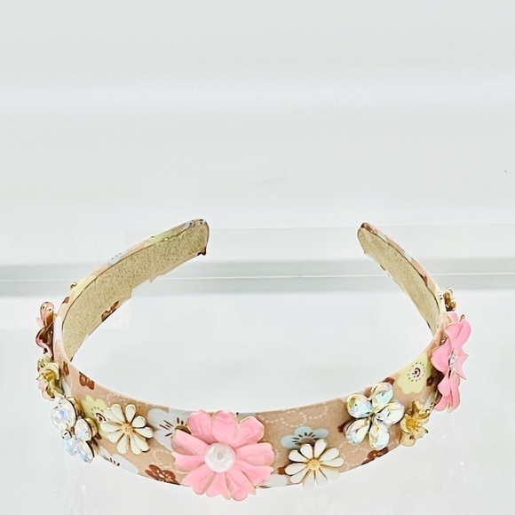 𝅺Daisy Flower Pink Yellow Headband Hair Accessory. - Picture 3 of 13